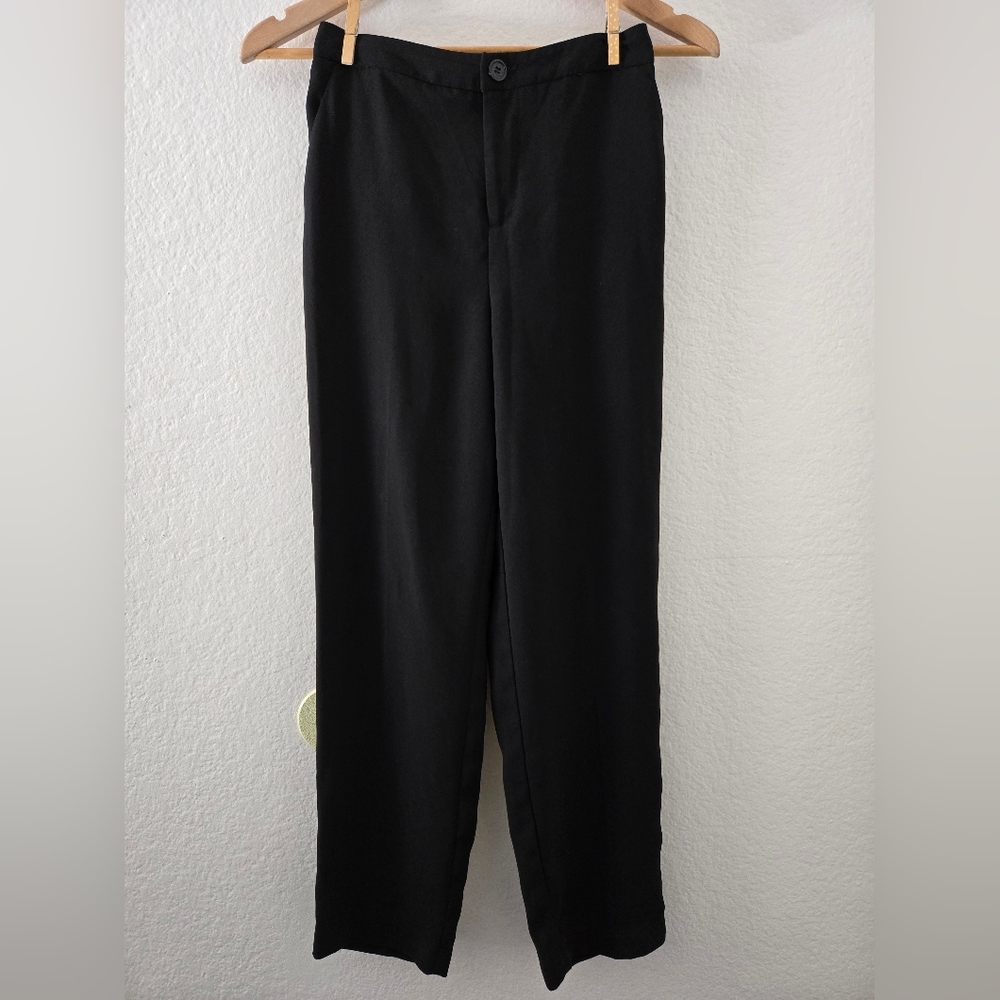 Forever 21 Women's Black Straight-Leg Dress Pants